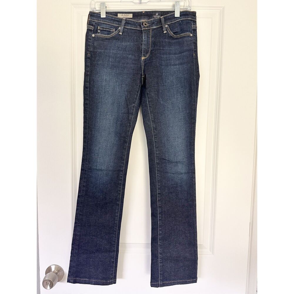 AG Adriano Goldschmied The Ballad Jeans 27R Slim Bootcut Dark Wash Made in USA